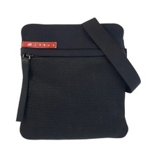 Prada Neoprene Mesh Shoulder Bag Women Black One Size