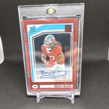 2024 Panini Clearly Donruss Bucky Irving #86 Red Auto /149 Buccaneers Football