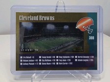 1994 Score Checklist Chicago Bears, Cleveland Browns #308 Gold Zone NFL Football