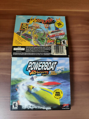 PC - Cd Rom - Powerboat racin + Whiplash - Dual Jewel - Computer 4 3 2 1 Meins