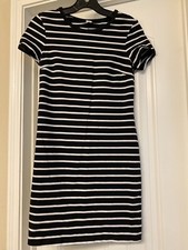 Old Navy Women Striped Dress Black S/P