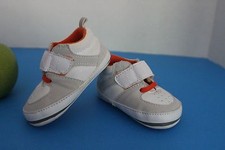 Carter's Infant Baby BOY Tan Cream w/Orange trim SNEAKERS Crib Shoes Size 3-6 Mo