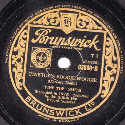 CLASSIC PINE TOP SMITH 78 PINETOP'S BOOGIE WOOGIE / PINETOPS BLUES BRUN.03600 E