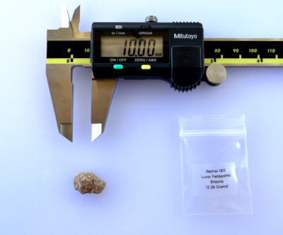 Bechar 003 Lunar Feldspathic Meteorite (2.39 grams) with COA