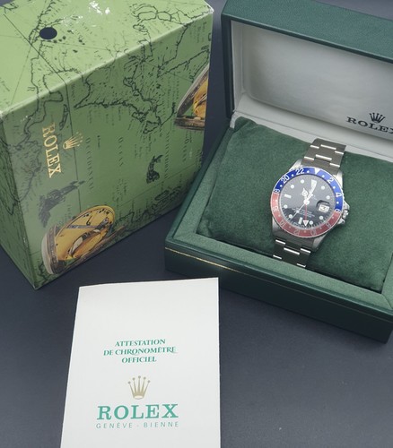 ROLEX GMT MASTER 1675 Box und Papiere Stahl VINTAGE von 1978