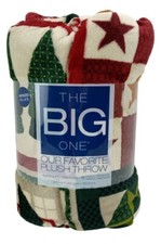 The Big One Oversized Holiday Plush Throw Blanket Truck Grid 6ft.x 5ft.