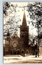 RPPC Real Photo Postcard Washington Yakima Catholic Church # 73