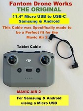 DJI Mavic Air 2  2S Remote Control..11.4" Cable... Micro USB to USB-C...Samsung