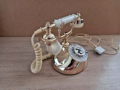 Telefono vintage dorato UFA-301 1988 URSS. - Foto 3 di 12