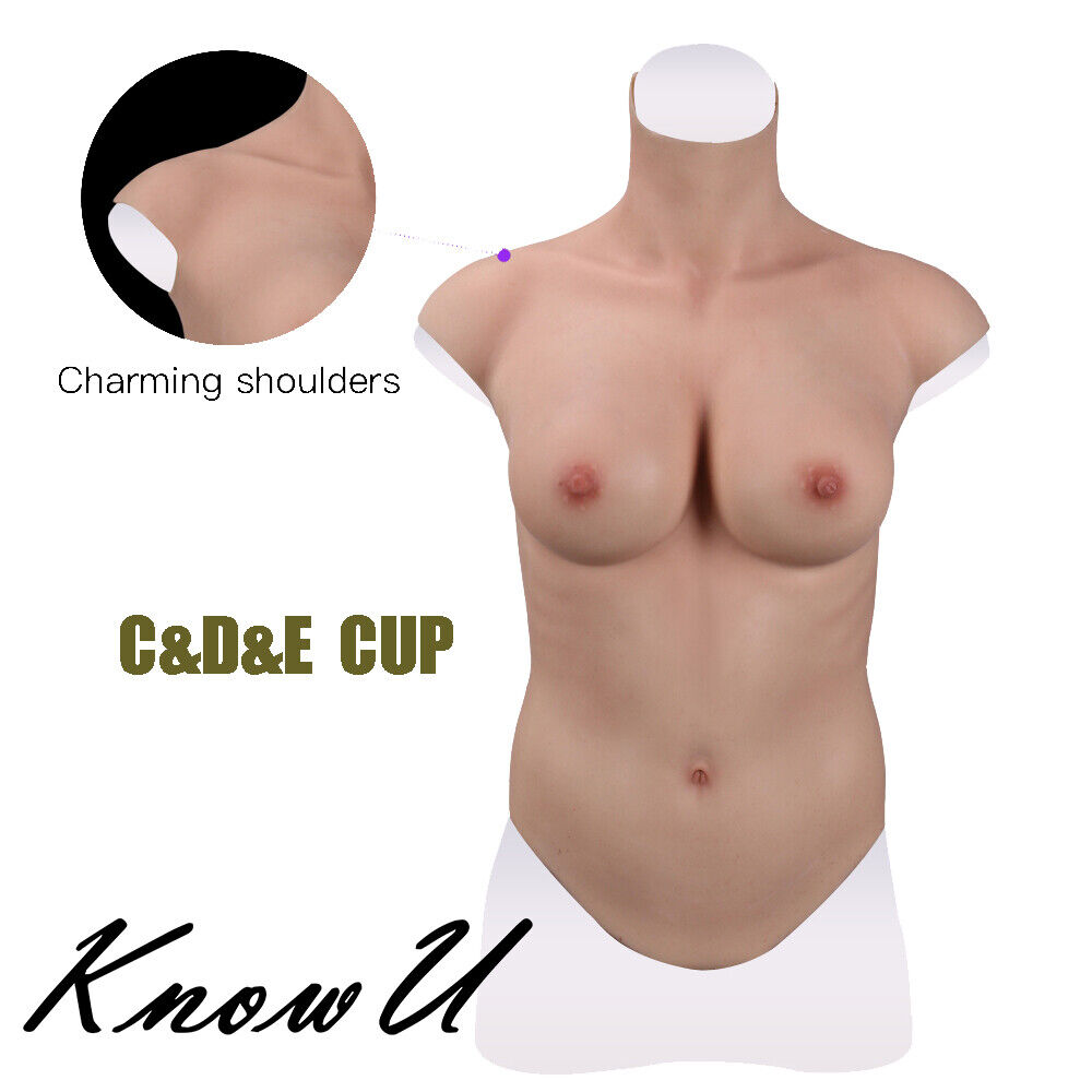 Silicone Breast Forms Halfbody For Transgender Drag Queen Upgrade C/D/E Cup  – Contino
