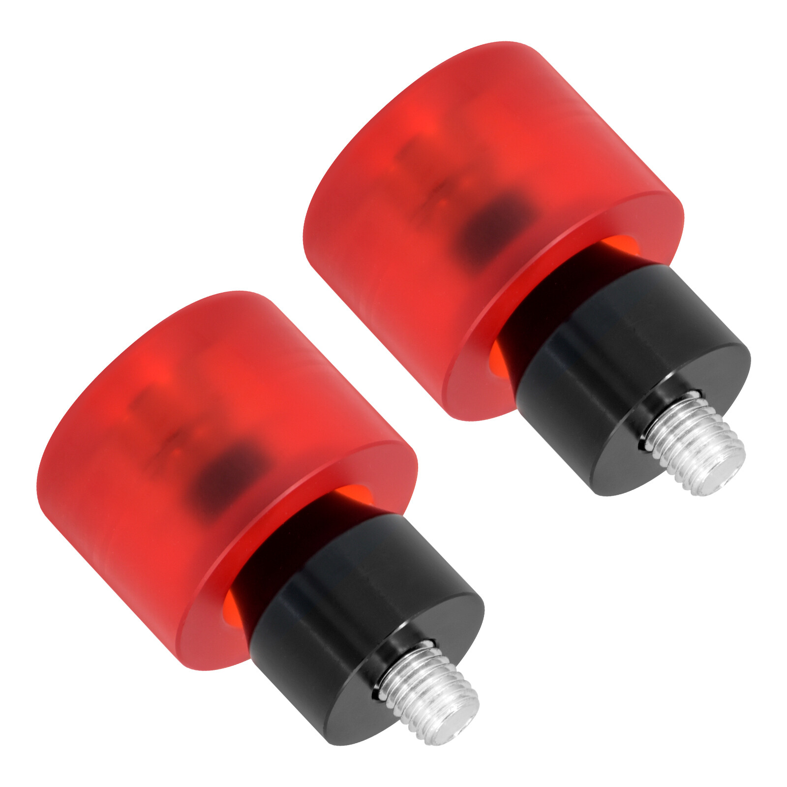 F&R Crash Bar Guard M12 Red Bars Screw End Cap Bolt Ball Fit For Harley Touring