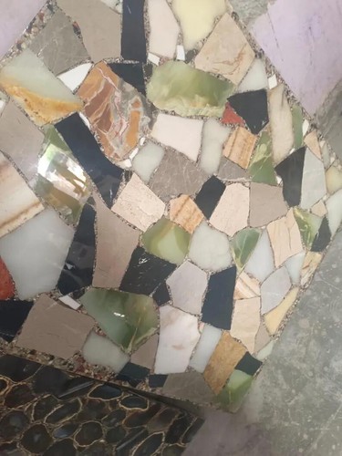 Handmade Terrazzo Mosaic Handmade Panel | Mixed Stone & Marble Decor | - Picture 3 of 5