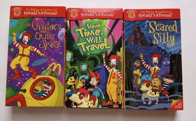 3 VHS The Wacky Adventures of Ronald McDonald Scared Silly, Have