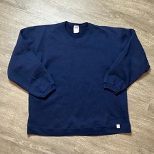 90s Russell Athletic Vintage Made in USA Navy Crewneck Pullover Sweatshirt