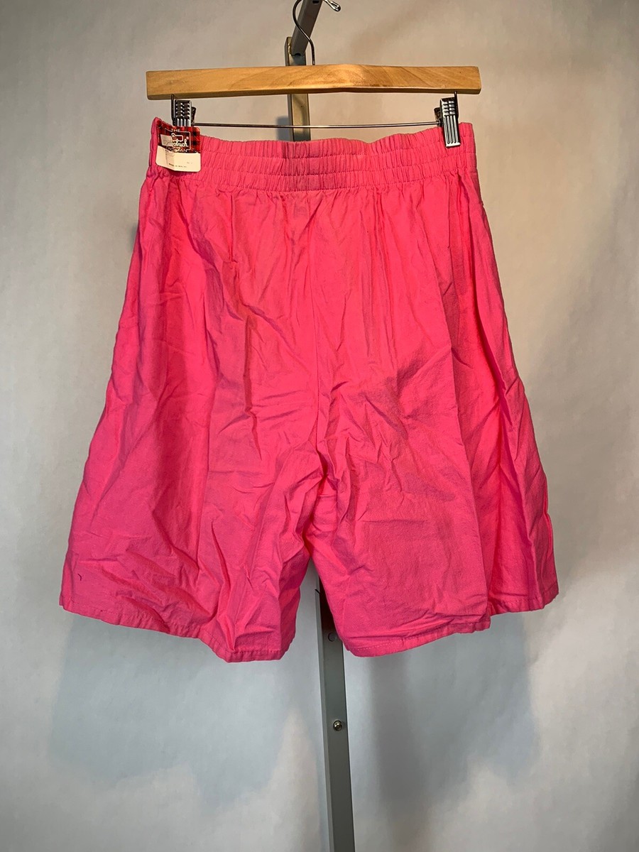 NWT VINTAGE WOOLRICH WOMENS SHORTS -SIZE S PINK ELASTIC WAIST