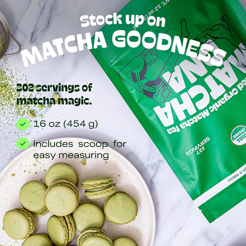 MatchaDNA Bio kulinarisches Matcha Grüntee Pulver 16 Oz. - Bild 7 von 9