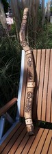 Original Aborigines Digeridoo sehr alt Einzelstück Symbole handgeschnitzt