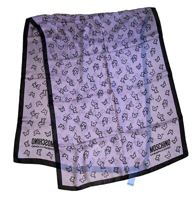 Moshcino Cheap & Chic Schal Stola rosa schwarz Schmetterling breite Stola edel Luxus