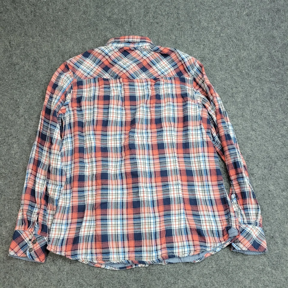 Tokyo Laundry Shirt Mens Large Red Plaid Western Grunge Y2K Casual Streetwear - Image 3 of 4