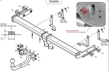 Towtrust Swan Neck Automotive Towbar For Hyundai Tucson SUV 2018 To 2020
