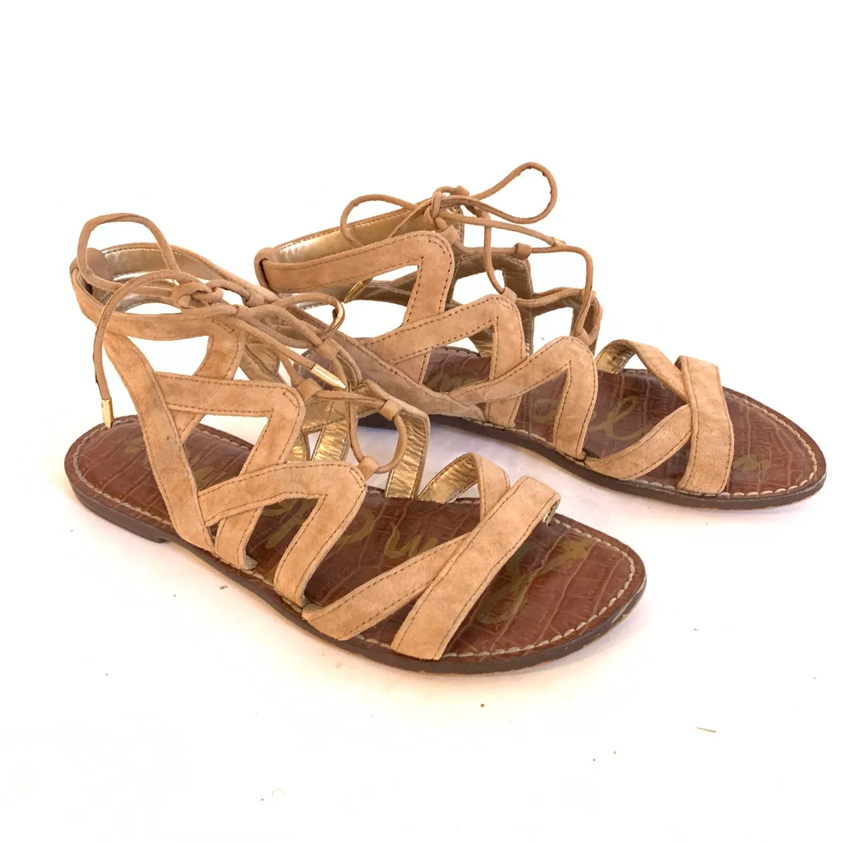 Sam Edelman Gemma Gladiator Size 6.5 Brown Nude Women s Sandals