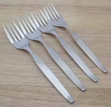 Oneida Frostfire Salad Forks Community Stainless Steel Satin Handle Set of Four
