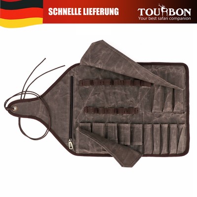 TOURBON Roll Carving Knife Tool Organizer Bag Werkstatt mit Reißverschlusstasche