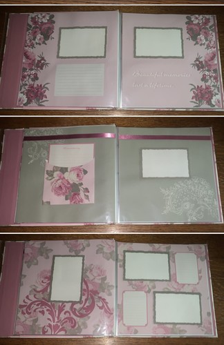 New Tapestry CR Gibson Complete Scrapbook Album 12x12 All Occasion Pink Floral - Picture 6 of 11