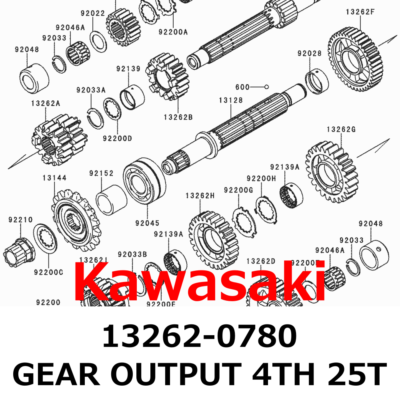 NEW】Kawasaki Genuine 2010-2016 Ninja 1000 Z1000 GEAR OUTPUT 4TH