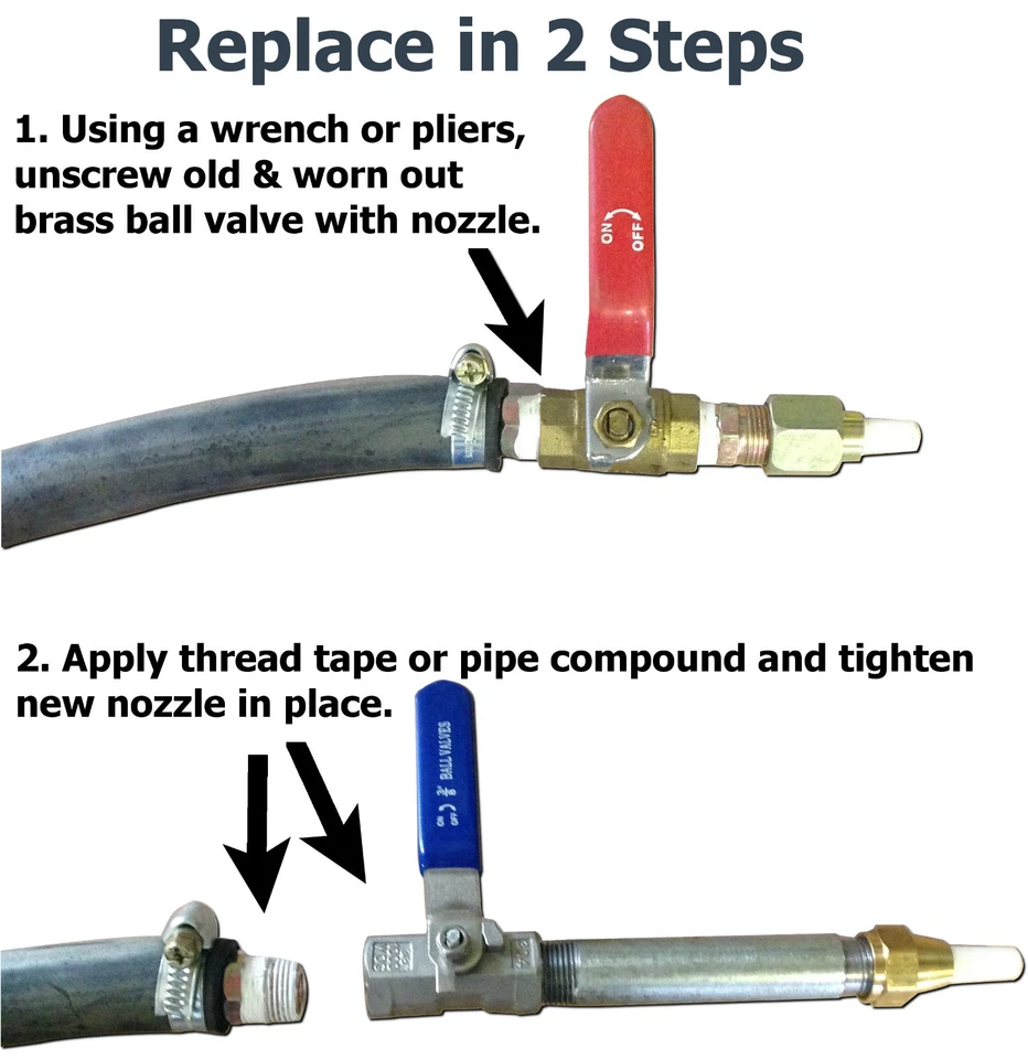 Pistola de boquilla chorro de arena con soporte, válvula, punta, acero de larga duración Foto 2 de 3