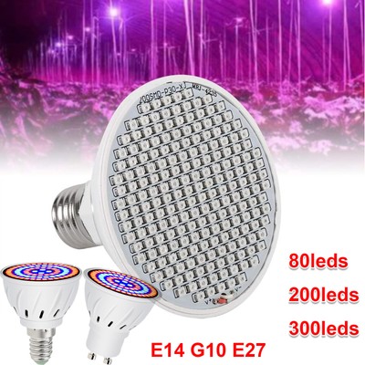 E27 GU10 E14 LED Pflanzenlampe Wachstumslamp Innen Pflanzenlicht Grow Glühbirne
