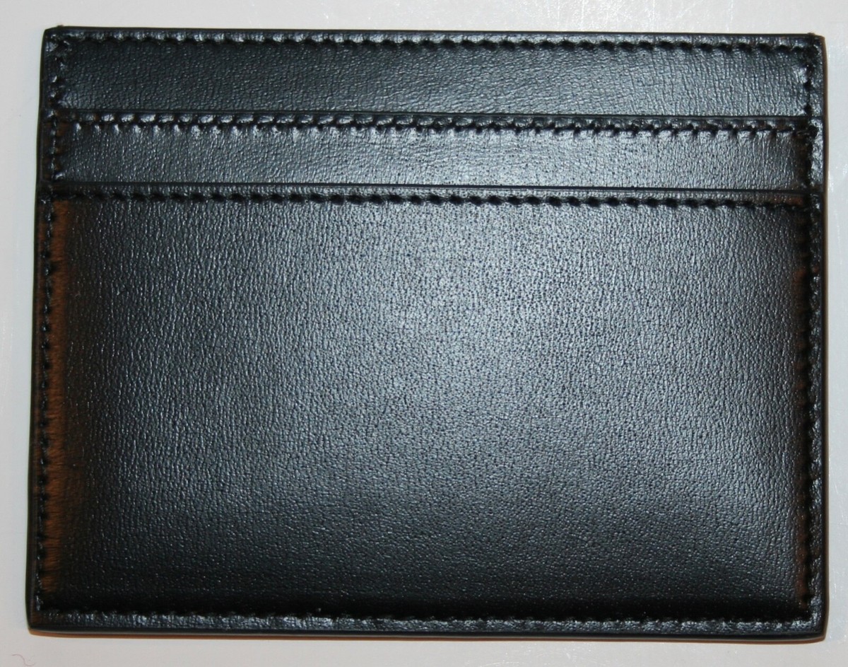 ★Saint Laurent★ Mini Monogram Card Holder Black Gold 60760 New Yves Saint Laurent Black YSL Monogram Card Case Wallet