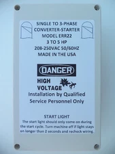 3-5 HP Static Phase Converter 208-250VAC Mill Drill Saw USA 50/60Hz Liquid Tight