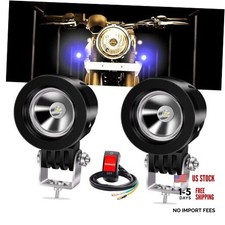 LED Motorcycle Driving Lights, 2Inch Round Spotlights Front Fog Driving Blue