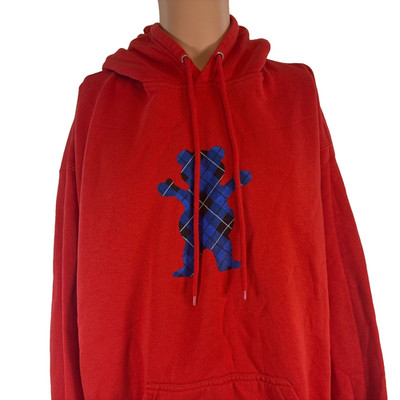 Grizzly Griptape Hoodie Sweatshirt Mens Size XL Red Skateboard Logo