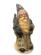 Ino Schaller Santa Claus Paper Mache Limted Edition Seed beads Stunning Detail