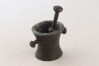 Mortar and pestle pharmacy Skull ring bones Antique amulet protecting against — photo 9