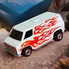 ⭐️Vintage 1981✨Hot Wheels⭐️Super Van✨White with Red Flames✨#7649✨Blackwall Tires