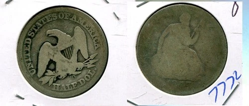 1847 O LIBERTY SEATED SILVER HALF DOLLAR AG 7772T