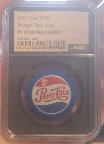 2022 Chad s500F Vintage Pepsi Logo PF 70 ULTRA CAMEO NGC TOP Grade BLACK CORE!