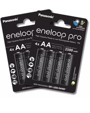 8x PANASONIC Eneloop PRO AA Rechargeable Batteries 2500mAh NiMH Battery NEW 3.47 per battery