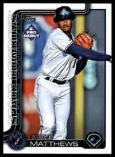 2025 Topps Pro Debut Brice Matthews #PD-67 Sugar Land Space Cowboys Astros