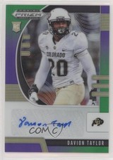 2020 Panini Prizm Draft Picks Rookies Purple & Green /199 Davion Taylor Auto n1u