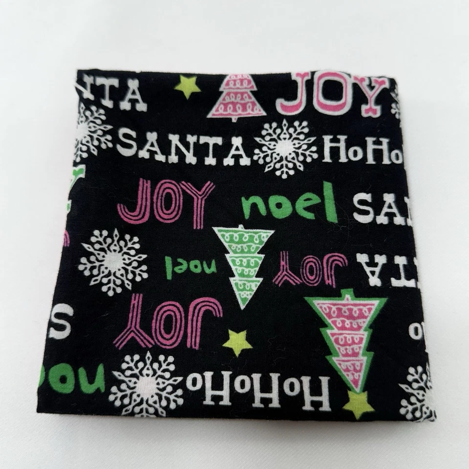 Pañuelo de Navidad Bandana Cuadrado Pañuelo Vacaciones Festivo Patrón Mensaje Alegría Foto 3 de 4