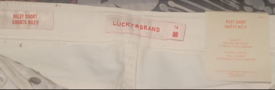 Lucky brand Girls Size 8 Riley Shorts White NWT - Image 3 of 3