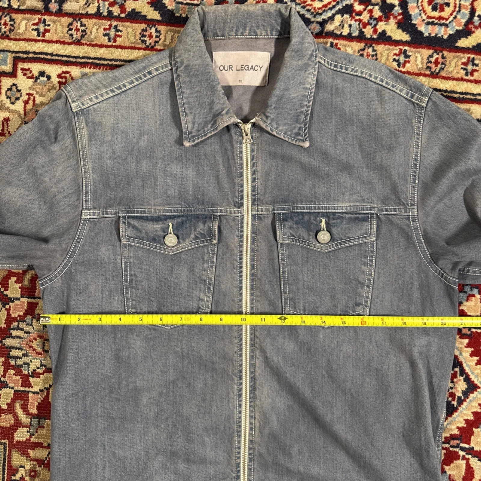 Our Legacy Full Zip Denim Jacket Size Medium Men’s Casual  image 3