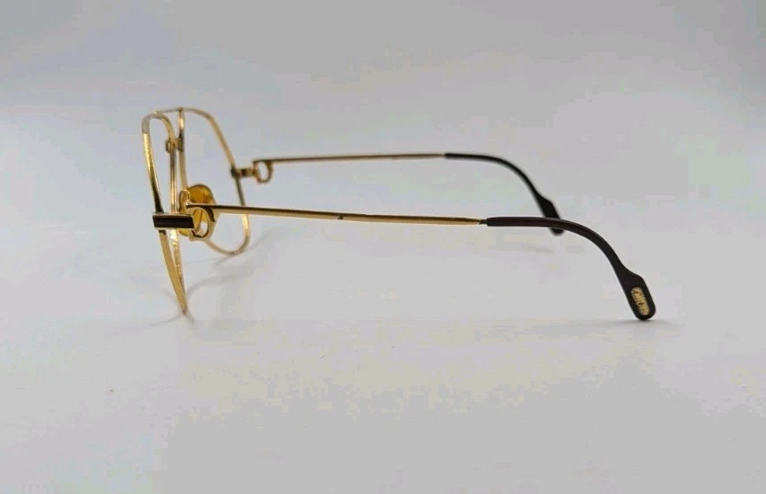Monturas de gafas Cartier Paris Vendome LAQUE vintage aviador doradas 62-16 140 Foto 4 de 4