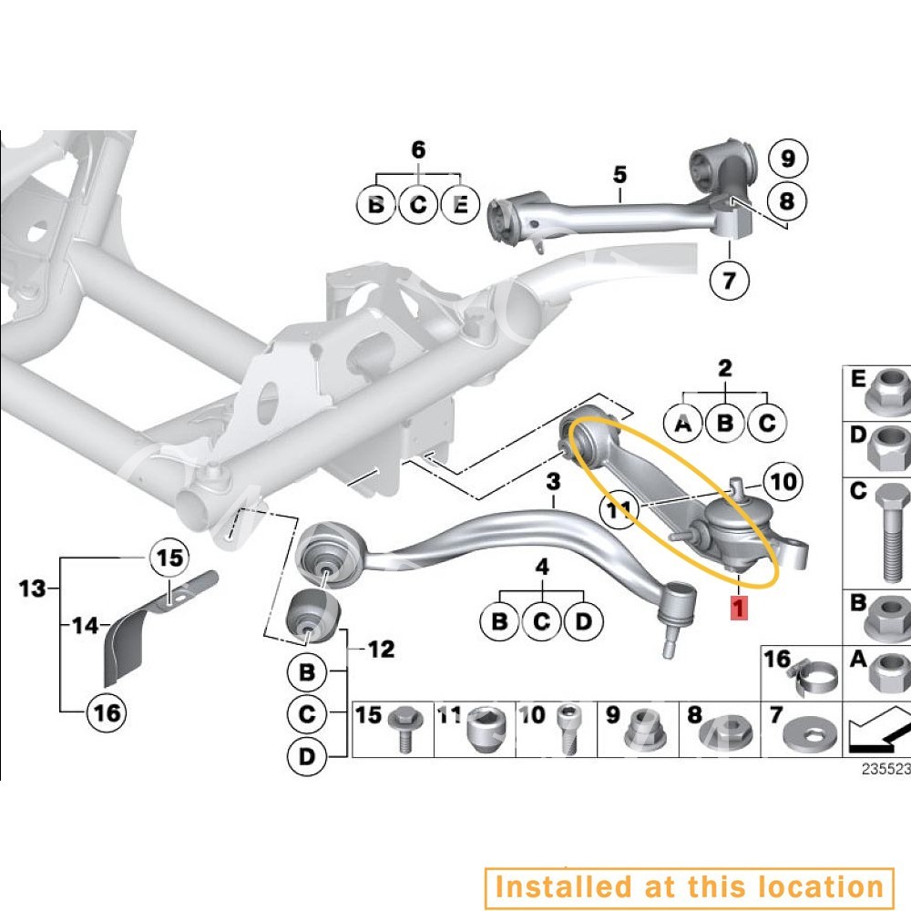 For Rolls-Royce Phantom RR1 RR2 LEFT Front Suspension Control Arm 31122180523