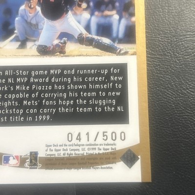 C53b 1999 Ovation Gold /500 Upper Deck #89 Mike Piazza Superstar Spotlight
