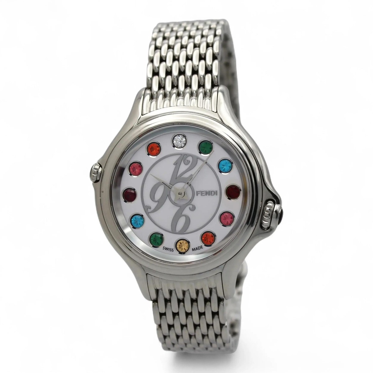 ＦＥＮＤＩ腕時計 Fendi Crazy Carats Rotating Gems 38MM Ladies Steel Watch | eBay